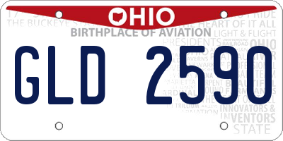 OH license plate GLD2590