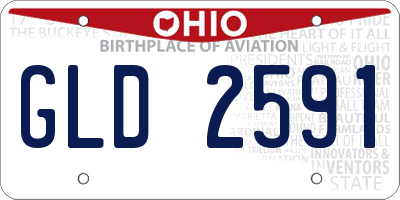 OH license plate GLD2591