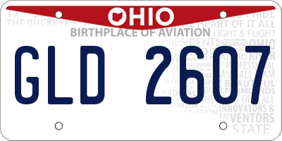 OH license plate GLD2607