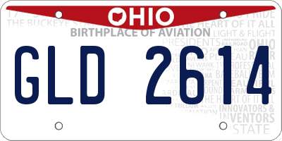 OH license plate GLD2614