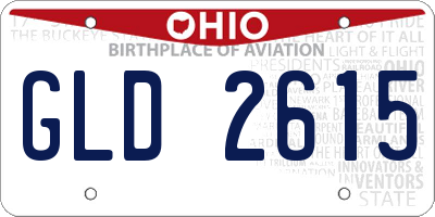 OH license plate GLD2615
