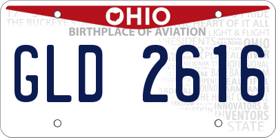 OH license plate GLD2616