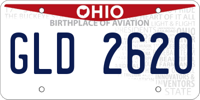 OH license plate GLD2620