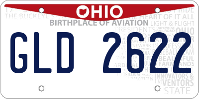 OH license plate GLD2622