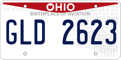 OH license plate GLD2623