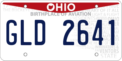 OH license plate GLD2641