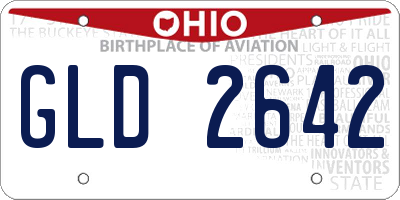 OH license plate GLD2642