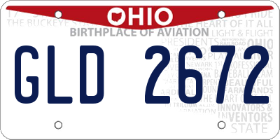 OH license plate GLD2672