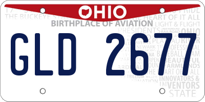 OH license plate GLD2677