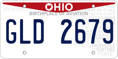 OH license plate GLD2679