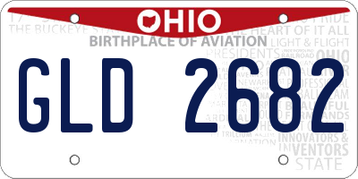 OH license plate GLD2682