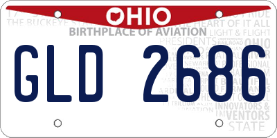 OH license plate GLD2686