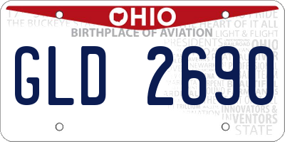 OH license plate GLD2690