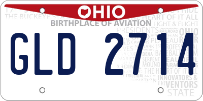 OH license plate GLD2714