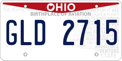 OH license plate GLD2715