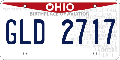OH license plate GLD2717
