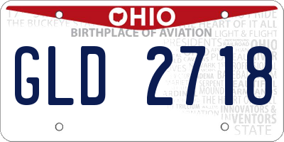 OH license plate GLD2718