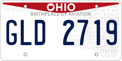 OH license plate GLD2719