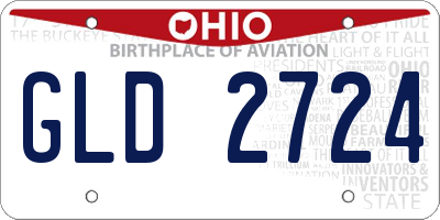 OH license plate GLD2724