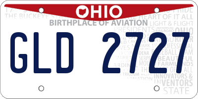 OH license plate GLD2727