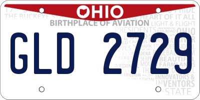 OH license plate GLD2729