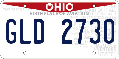 OH license plate GLD2730