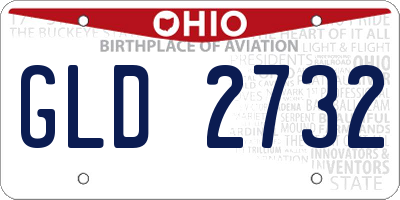 OH license plate GLD2732