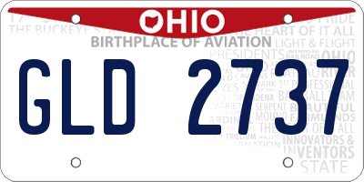 OH license plate GLD2737