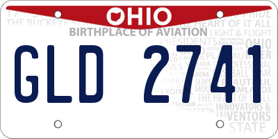 OH license plate GLD2741