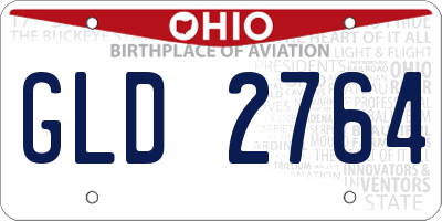 OH license plate GLD2764