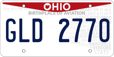OH license plate GLD2770