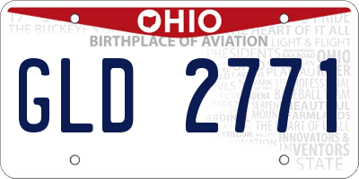 OH license plate GLD2771