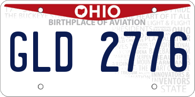 OH license plate GLD2776
