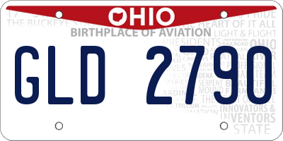 OH license plate GLD2790