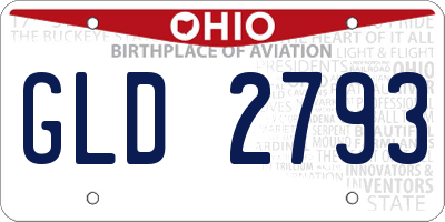 OH license plate GLD2793