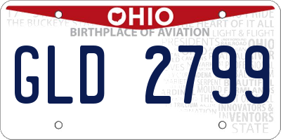 OH license plate GLD2799