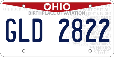 OH license plate GLD2822