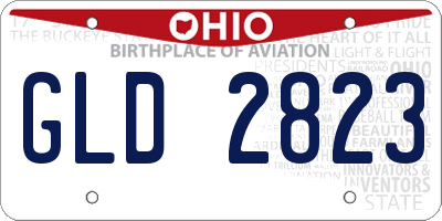 OH license plate GLD2823