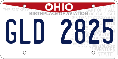 OH license plate GLD2825