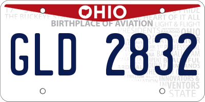OH license plate GLD2832