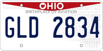 OH license plate GLD2834