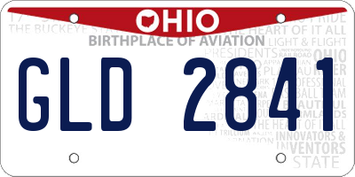 OH license plate GLD2841