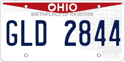 OH license plate GLD2844