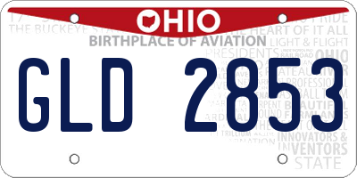 OH license plate GLD2853