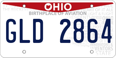 OH license plate GLD2864