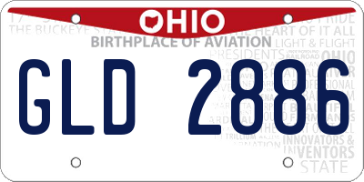 OH license plate GLD2886