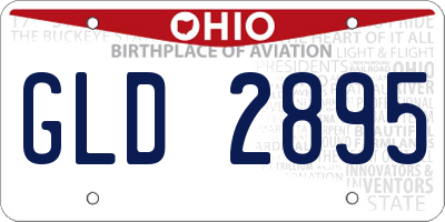 OH license plate GLD2895