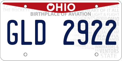 OH license plate GLD2922