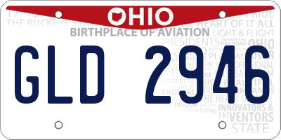 OH license plate GLD2946