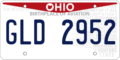OH license plate GLD2952